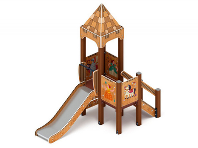 Детская игровая площадка Картонная фантазия-1 (с крышей)