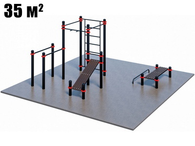 Проект Воркаут и ГТО для коттеджа 1-1 (6 х 6 м)
