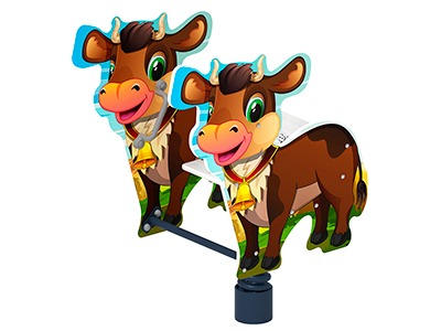 Качели на пружине Бурёнка