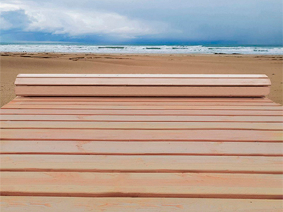 Деревянный рулонный настил широкий от 2м, Лиственница