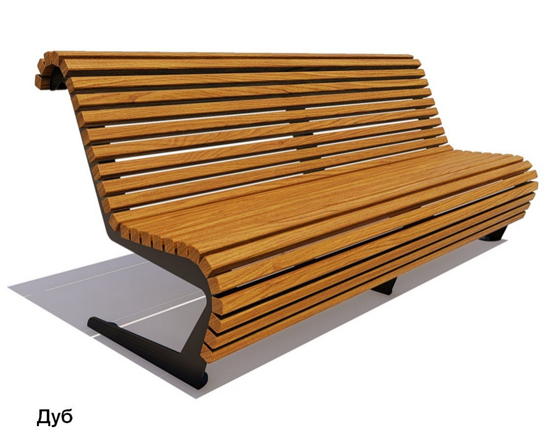 Скамейка уличная Стрит, Лиственница - вид 4