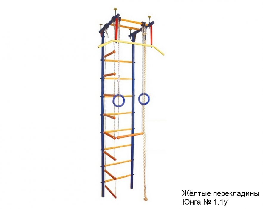 Металлическая шведская стенка Вертикаль-Юнга 1.1, турник широкий хват