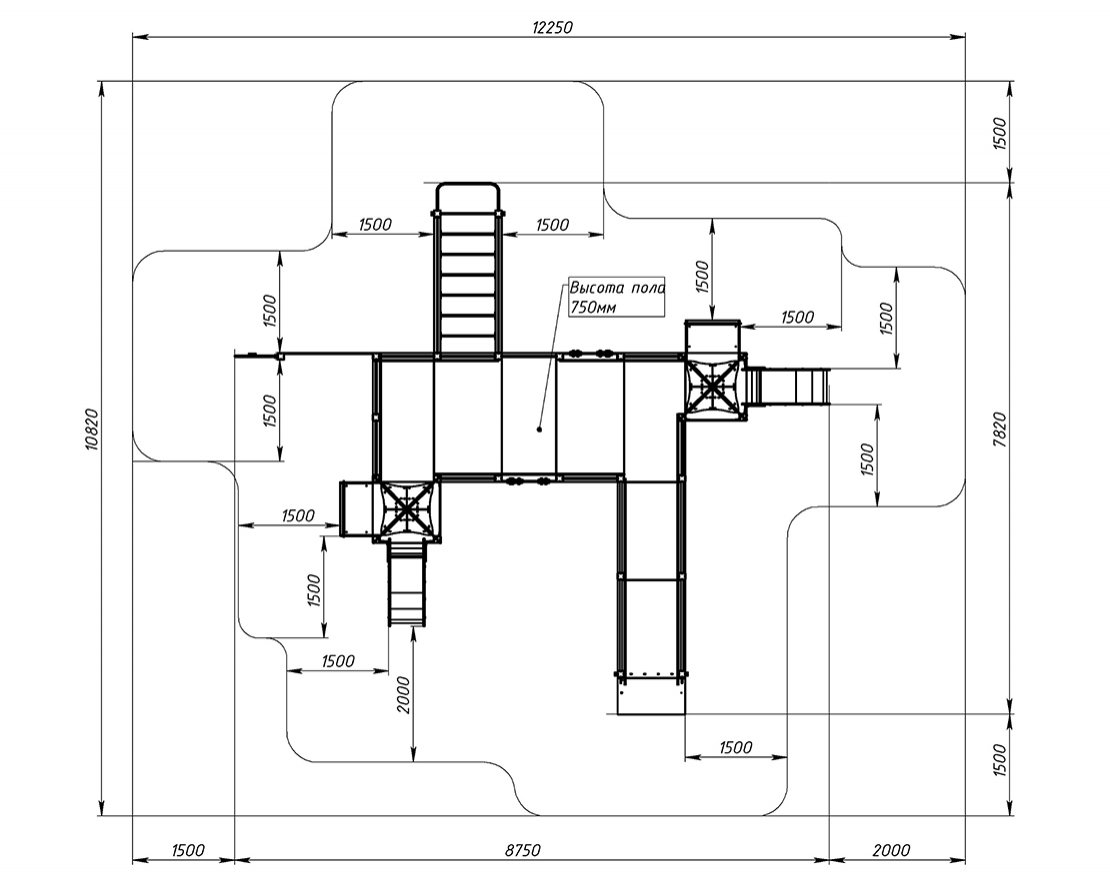 Горка Лунная база-2 h=750 - вид 3
