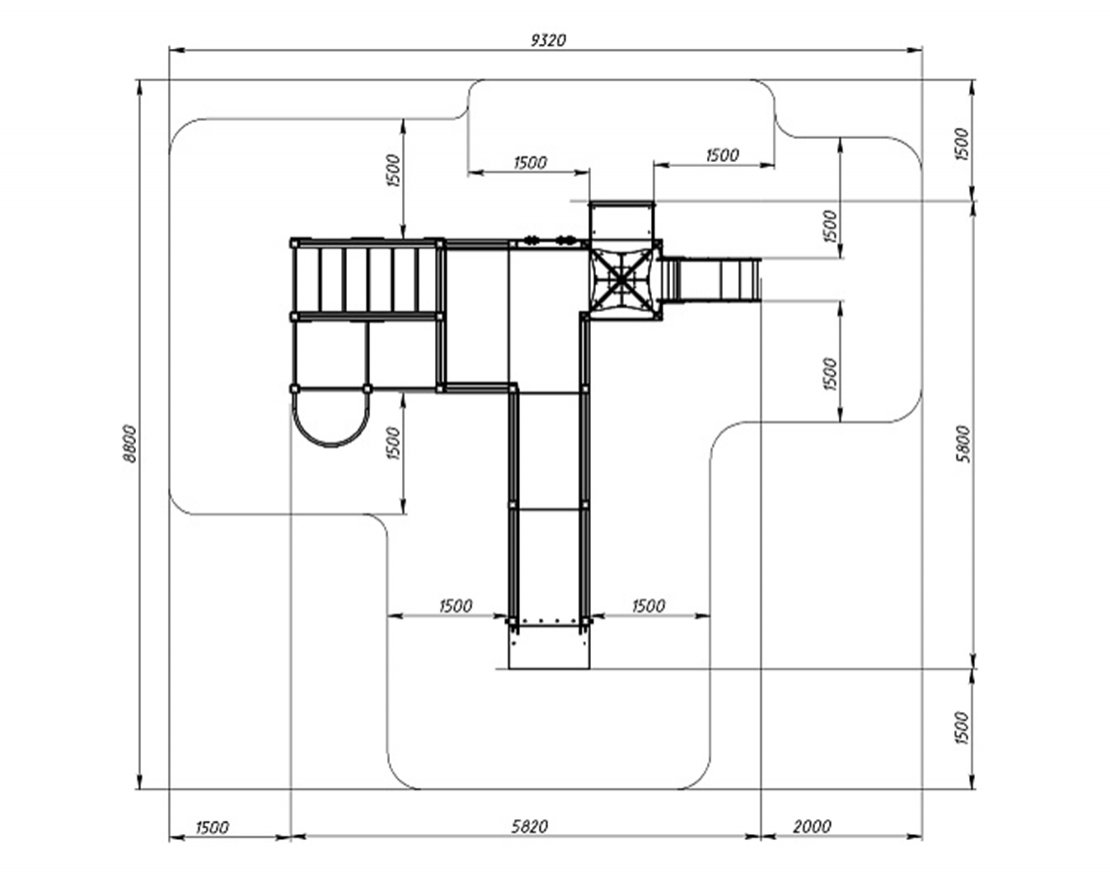 Горка Лунная база-4 h=750 - вид 4