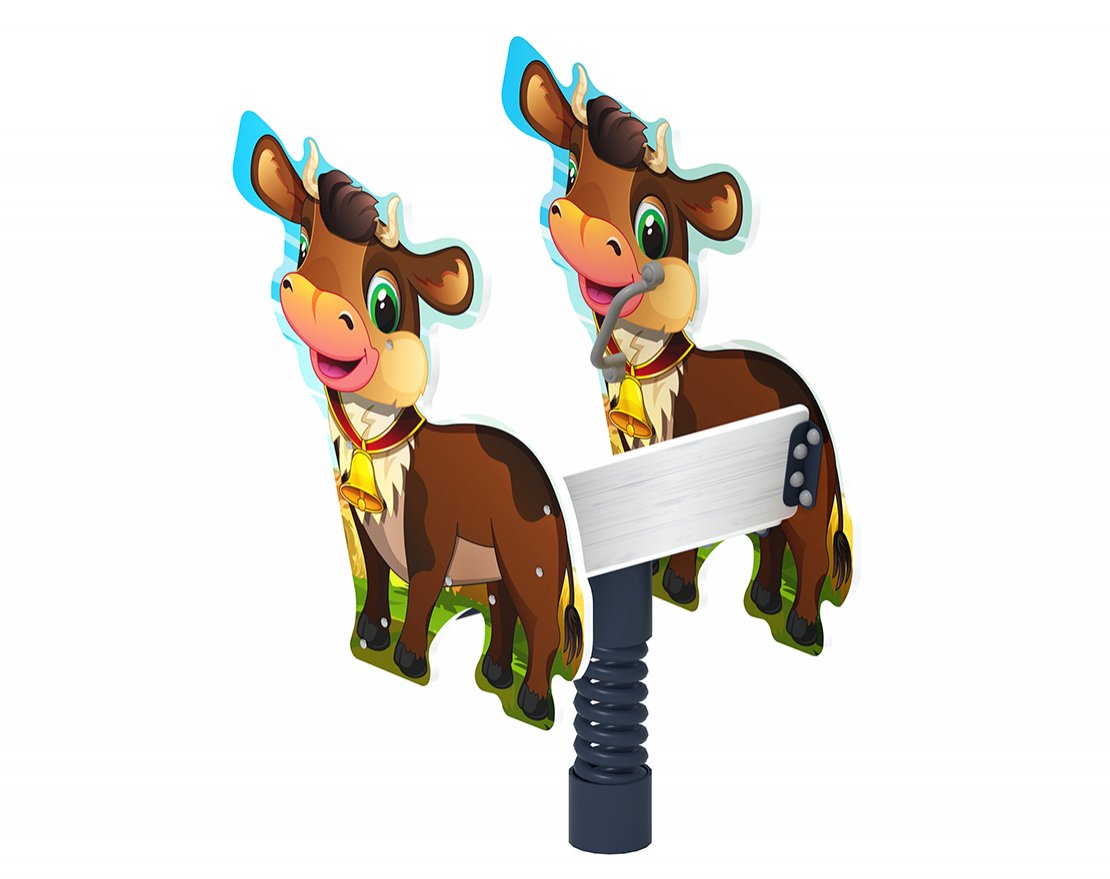 Качели на пружине Бурёнка - вид 3