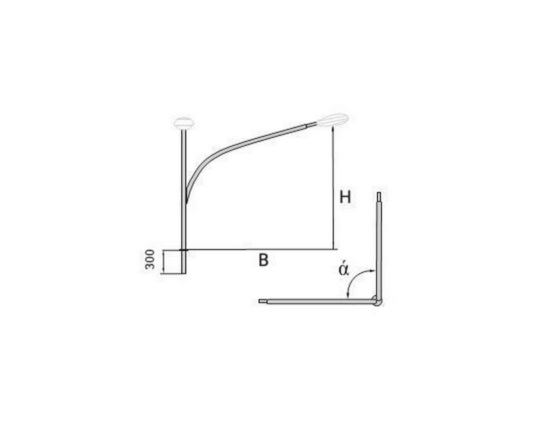 Кронштейн консольный двухрожковый К2К 2-2 (а) горячий цинк - вид 2