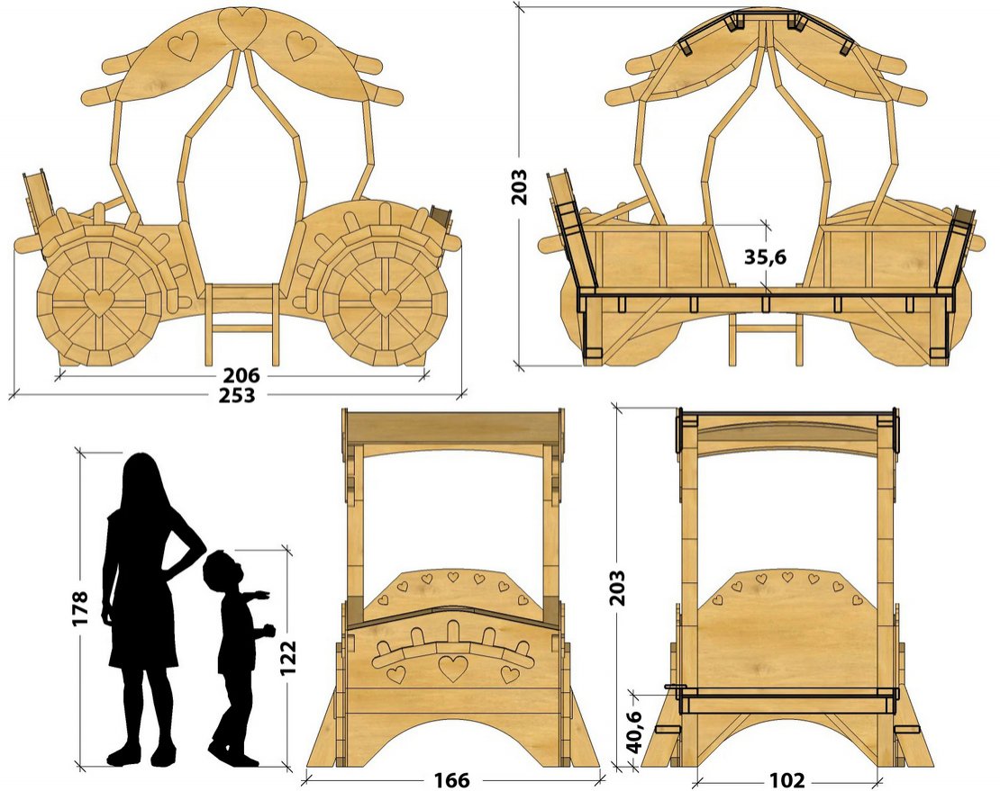 Кровать TORUDA WOOD Карета принцессы - вид 2