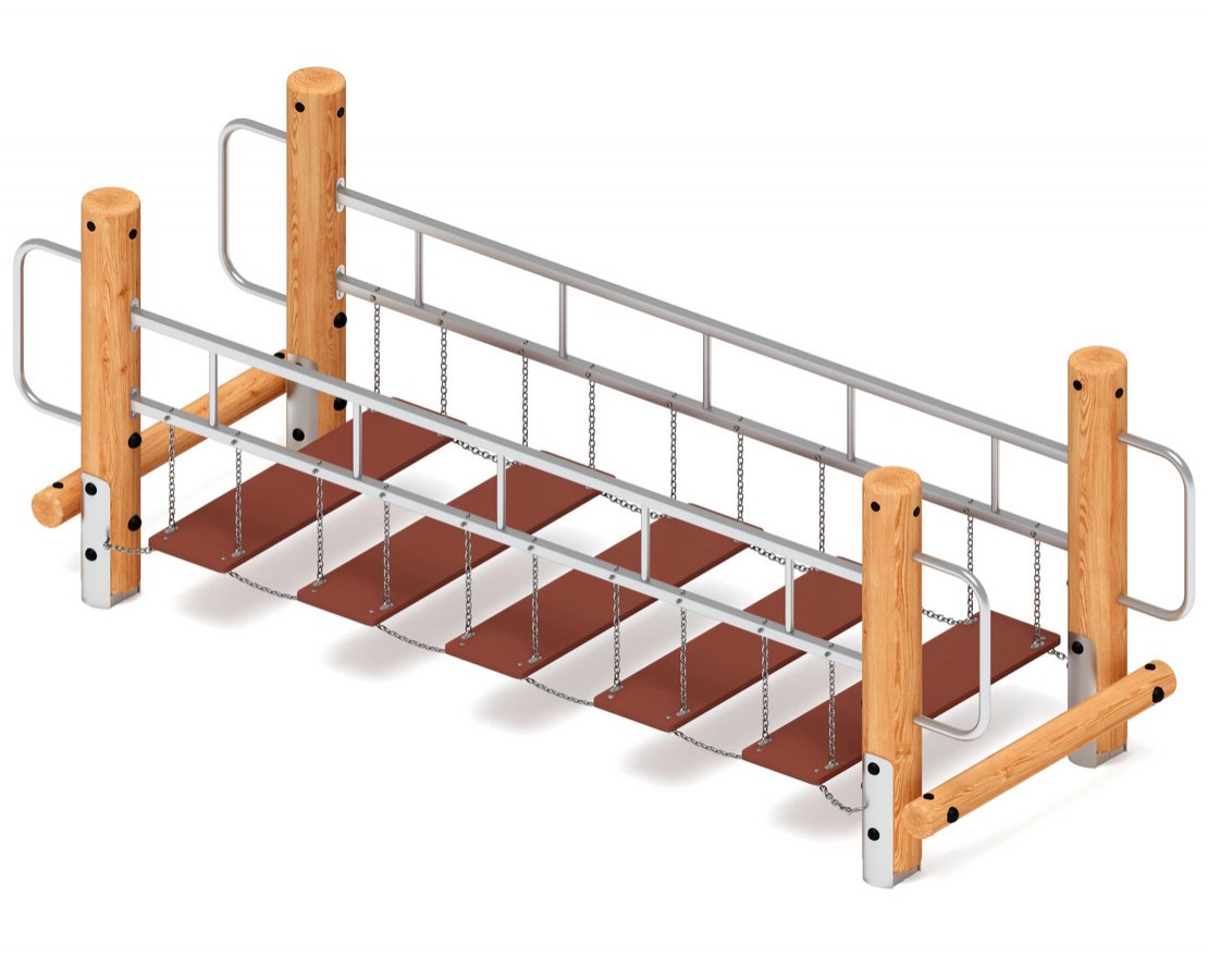Мост подвесной Воздушные шаги-2 (лиственница) - вид 3