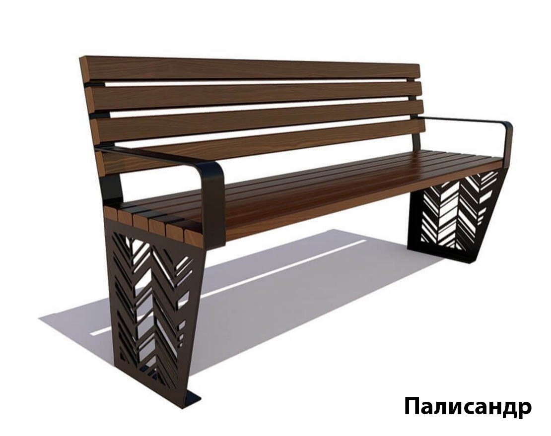 Парковая скамейка Гарнизон, Сосна - вид 5