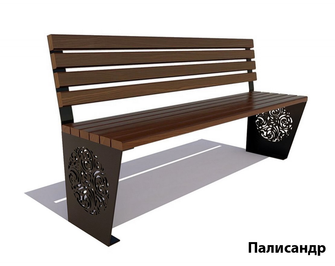 Парковая скамейка Индия, Сосна (без подлокотников) - вид 5