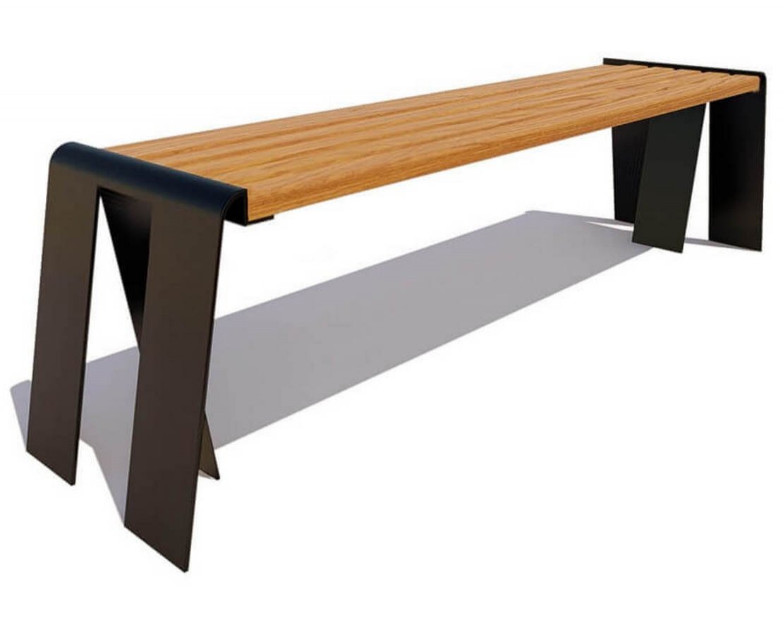 Парковая скамейка Лайт, Лиственница - вид 4