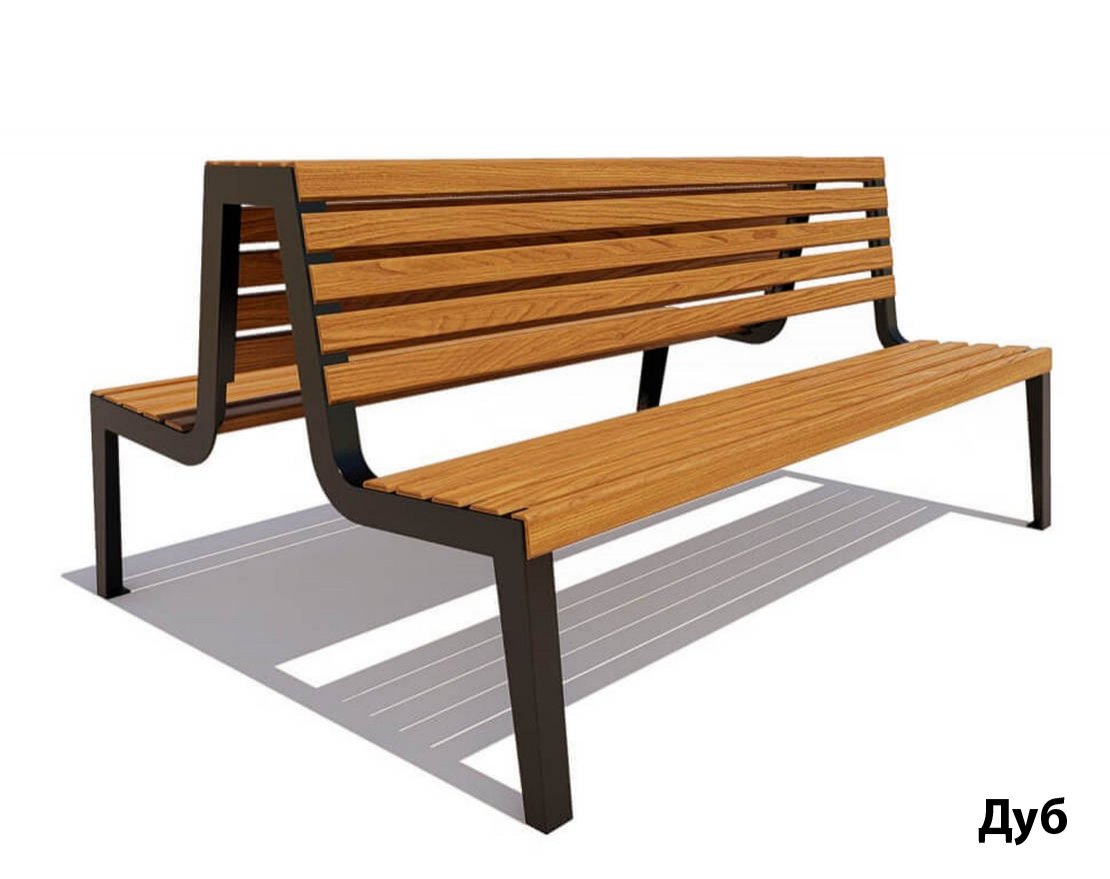 Парковая скамейка Магадан, Лиственница - вид 4