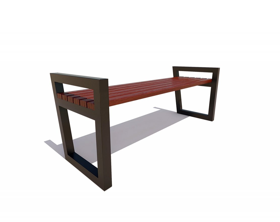 Скамейка садовая Муром без спинки, Сосна - вид 4