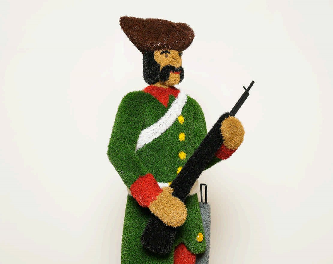 Топиари Композиция гусары, Ярополк и Светозар - газон Eco, h=180 см - вид 2